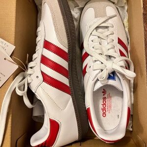 NWT Adidas Samba OG red/grey/white